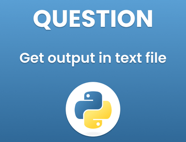 How to get Python output in text file
