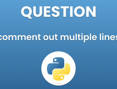How to comment out multiple lines in python