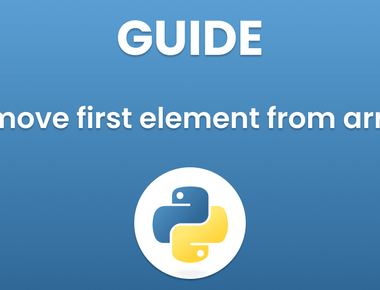 How to remove first element from array in python